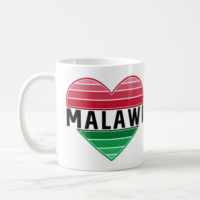 I Love Malawi, Malawian Heart Coffee Mug (Left)