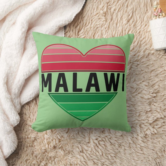 I Love Malawi, Malawian Heart Cushion (Blanket)