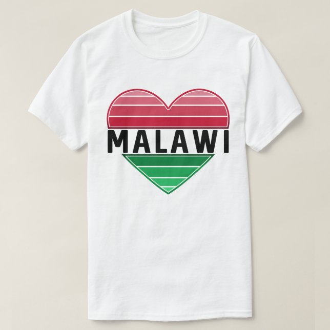 I Love Malawi, Malawian Heart T-Shirt (Design Front)