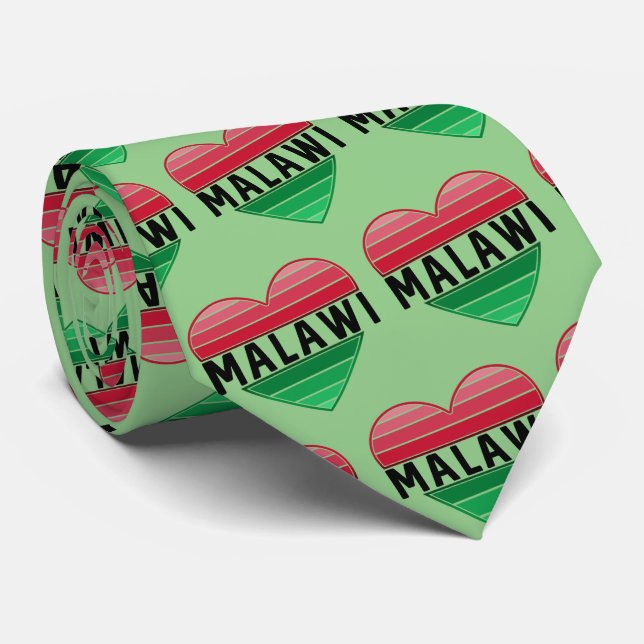 I Love Malawi, Malawian Heart Tie (Rolled)