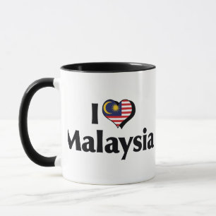 I Love Malaysia Flag Mug