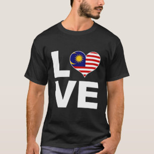 I Love Malaysia - Heart Flag Malaysia T-Shirt