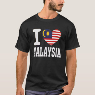 I Love Malaysia Heart Souvenir Lovers Pride Travel T-Shirt