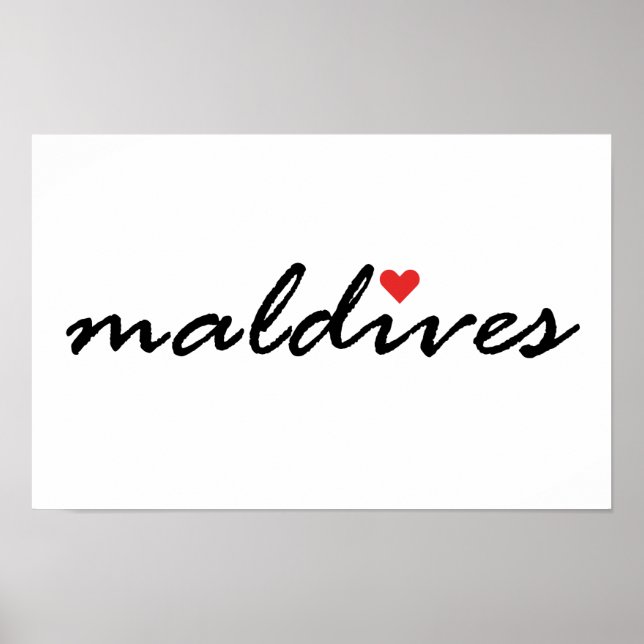 I love Maldives Poster (Front)