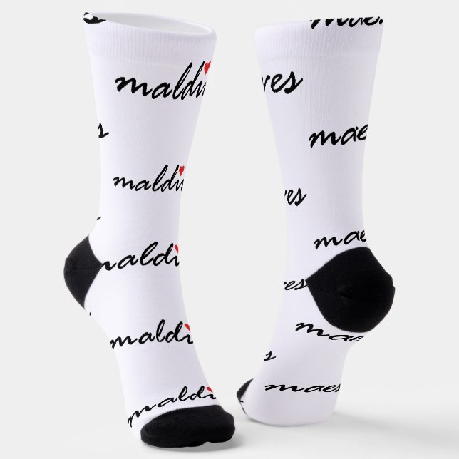 I love Maldives Socks (Angled)