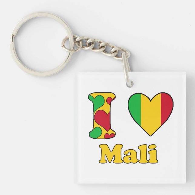 I love Mali Key Ring (Front)