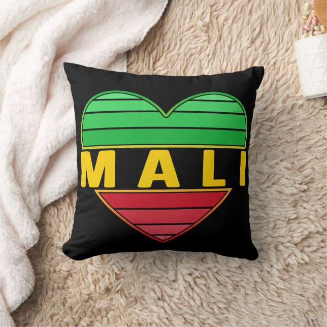 I Love Mali, Malian Heart Cushion (Blanket)