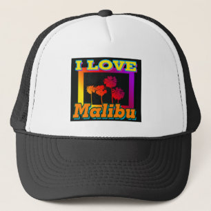 I LOVE Malibu Palm Trees in the Box Hat