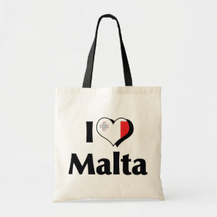 I Love Malta Flag Tote Bag