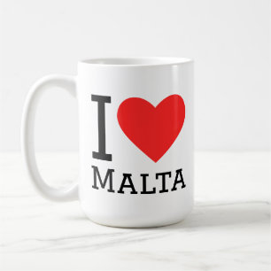I love Malta square sticker Coffee Mug