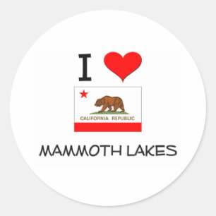 I Love MAMMOTH LAKES California Classic Round Sticker