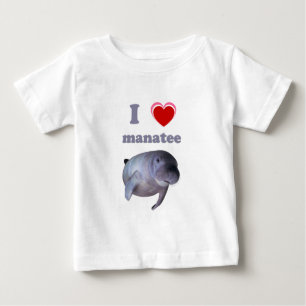 I Love Manatee Baby T-Shirt