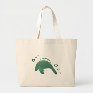 I Love Manatees Large Tote Bag
