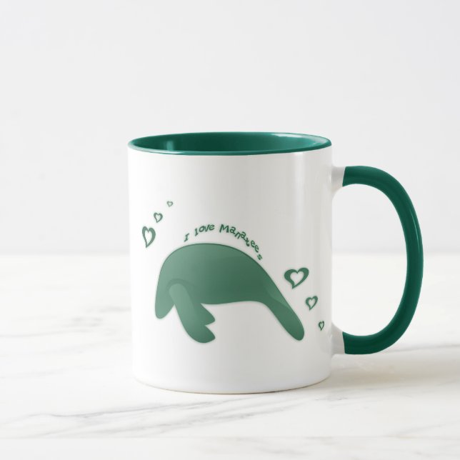 I Love Manatees Mug (Right)