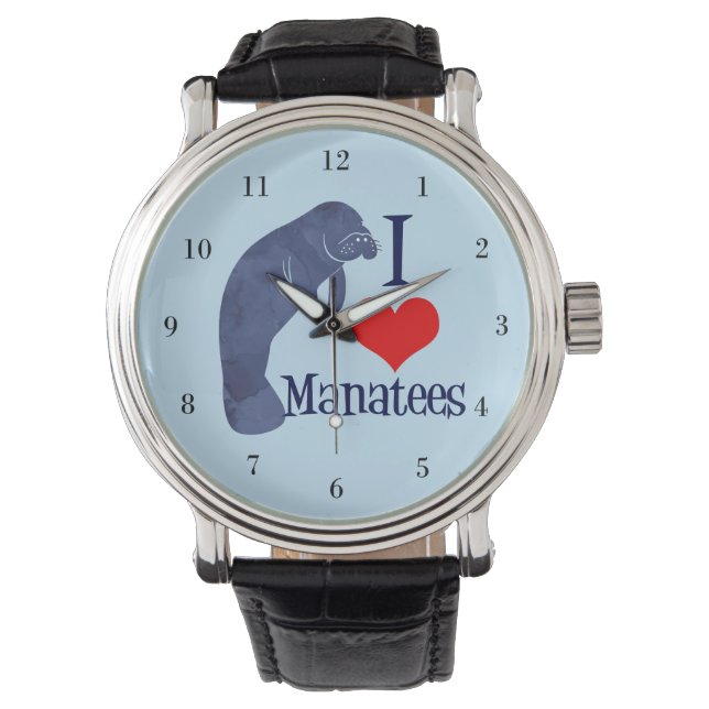 I Love Manatees Watch (Front)