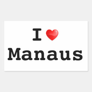 I love Manaus Rectangular Sticker