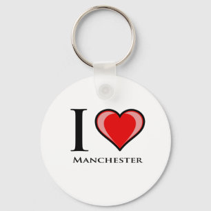 I Love Manchester Key Ring