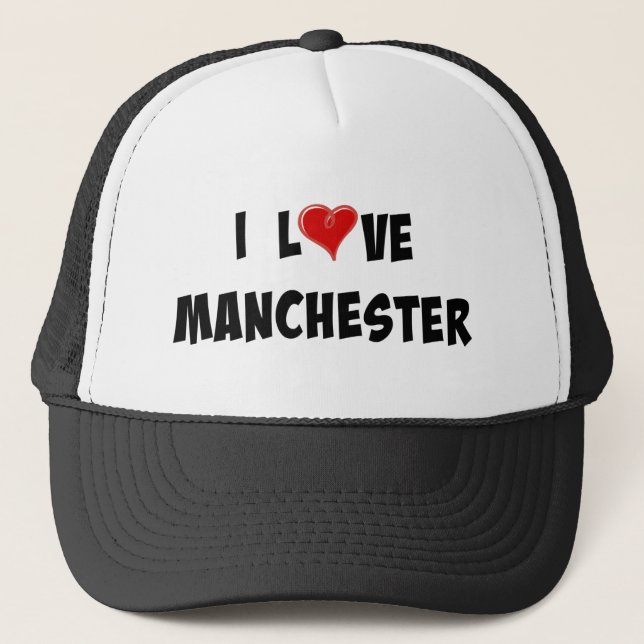 I Love Manchester Trucker Hat (Front)