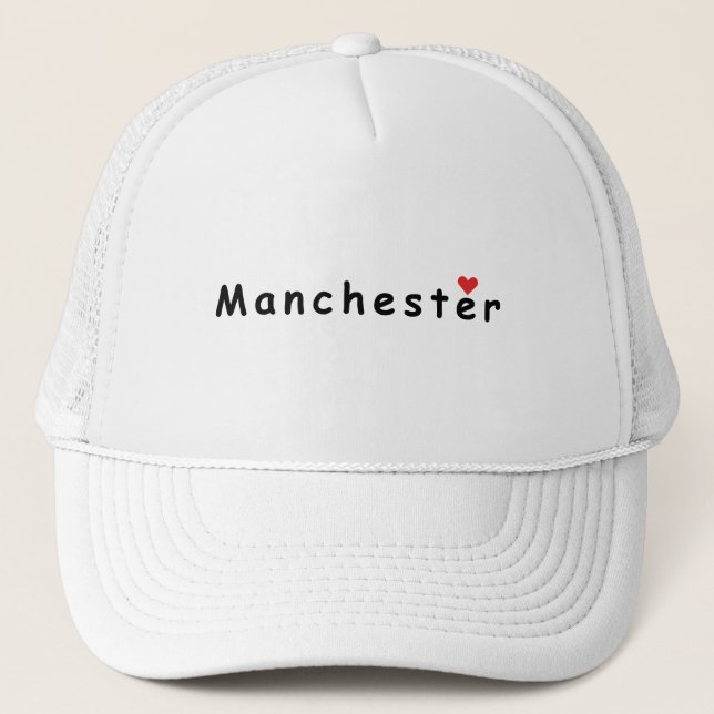 I love Manchester  Trucker Hat (Front)