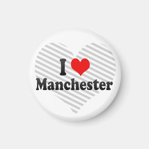 I Love Manchester, United Kingdom Magnet