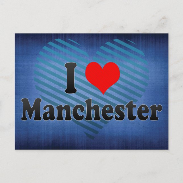 I Love Manchester, United Kingdom Postcard (Front)