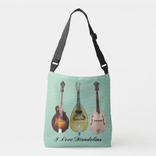 I LOVE MANDOLINS CROSSBODY BAG