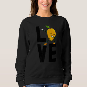 I Love Mango Sweet Dabbing Funny Mango Fruit Love  Sweatshirt