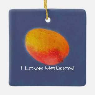 I Love Mangoes Ceramic Tree Decoration