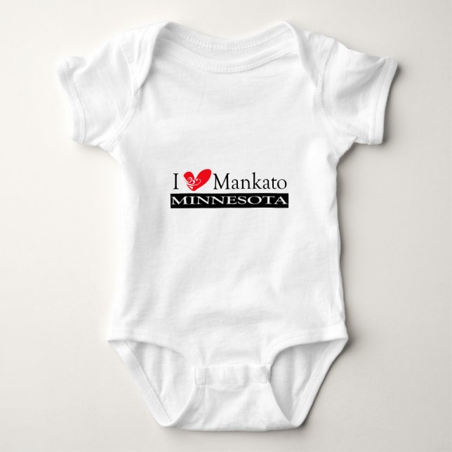 I Love Mankato Minnesota Baby Bodysuit (Front)