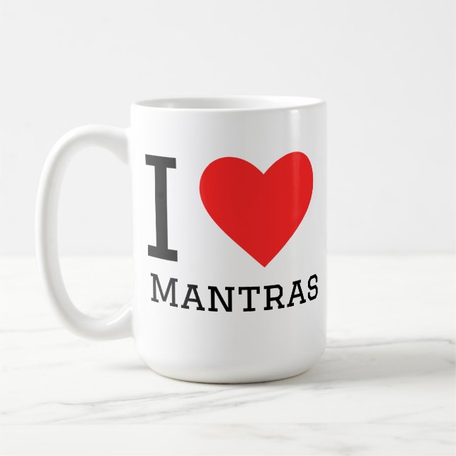 I love mantras coffee mug (Left)