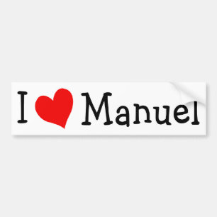 I Love Manuel Bumper Sticker