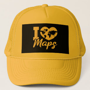 I Love Maps, Geography Trucker Hat