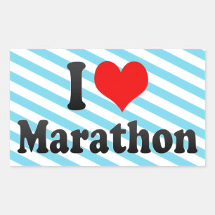 I love Marathon Rectangular Sticker