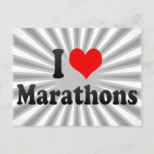 I love Marathons Postcard