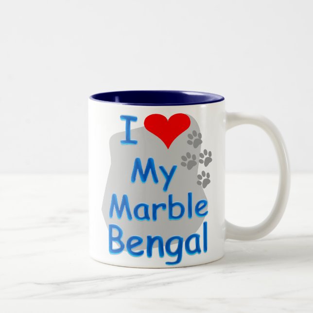 I love Marble Bengal mug (Right)