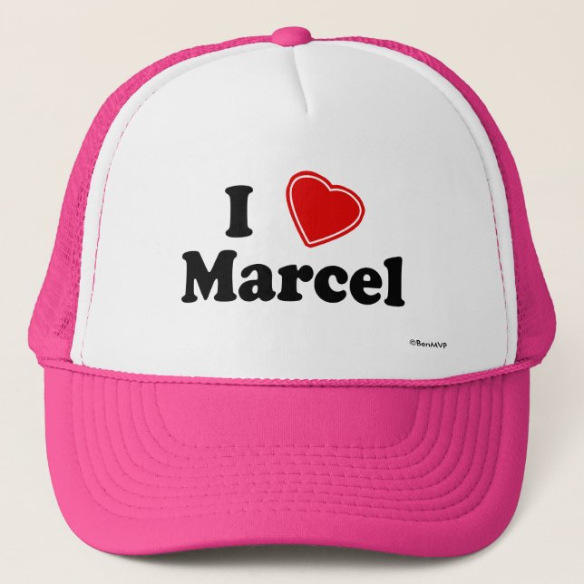 I Love Marcel Trucker Hat (Front)