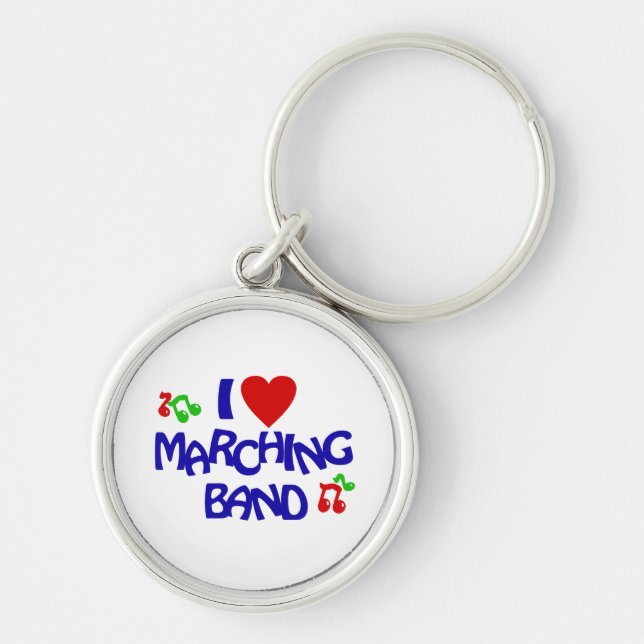 I Love Marching Band Key Ring (Front)