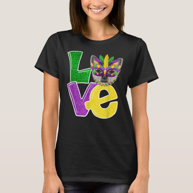 I Love Mardi Gras Costume Chihuahua Dog Puppy T-Shirt (Front)