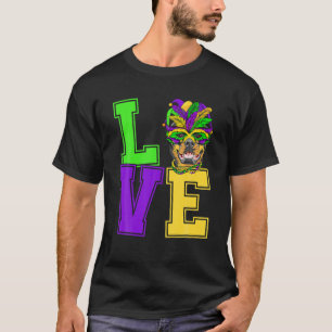 I Love Mardi Gras Costume Funny Rottweiler Dog Par T-Shirt