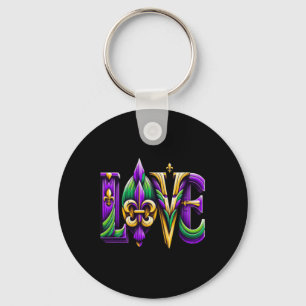 I Love Mardi Gras For Girls Kids  Key Ring