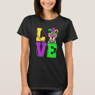 I Love Mardi Gras Funny Labrador Dog Mask Costume T-Shirt