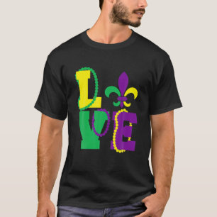 I Love Mardi Gras Mardi Gras Mask Party Costume T-Shirt