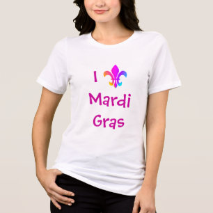 I Love Mardi Gras T-Shirt Tri-Blend Shirt