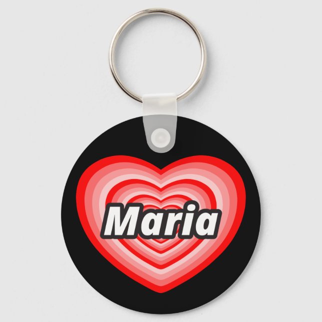 I love Maria Key Ring (Front)