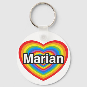 I love Marian. I love you Marian. Heart Key Ring