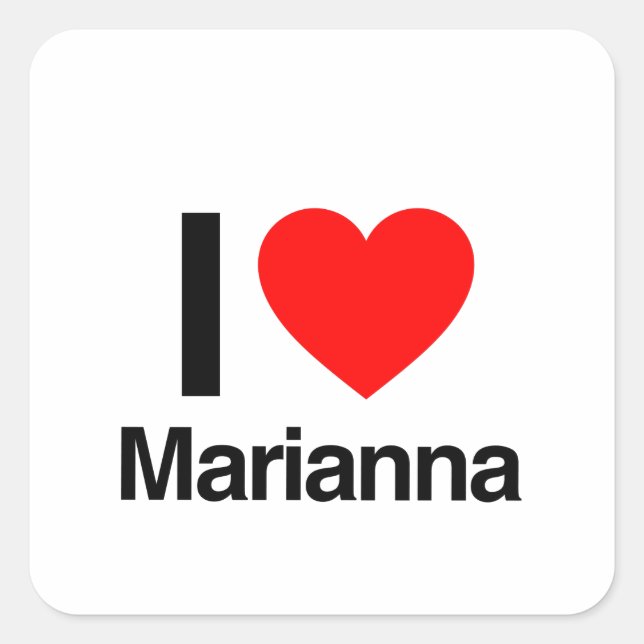 i love marianna square sticker (Front)