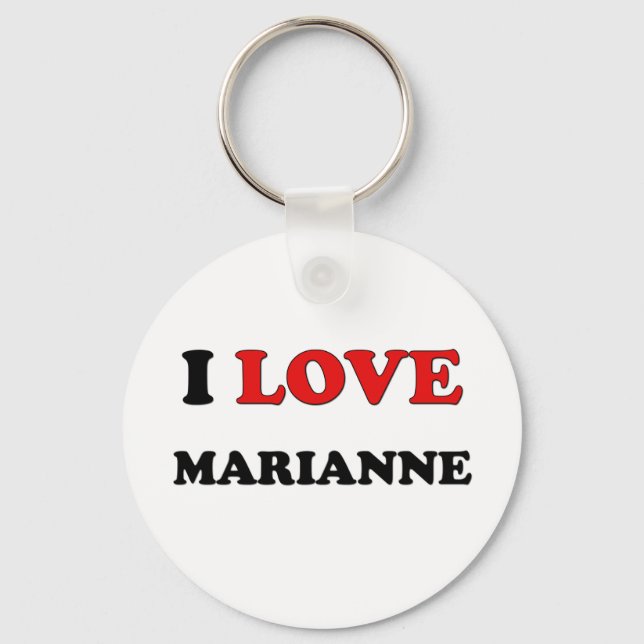 I Love Marianne Key Ring (Front)