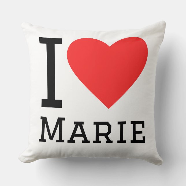 I love Marie  Cushion (Front)