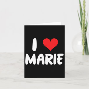 I Love Marie - Heart - Name Card