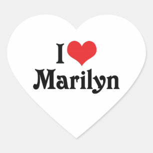 I Love Marilyn Heart Sticker